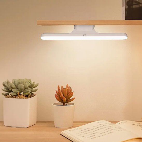Lampe de bureau sans fil suspendue à un meuble