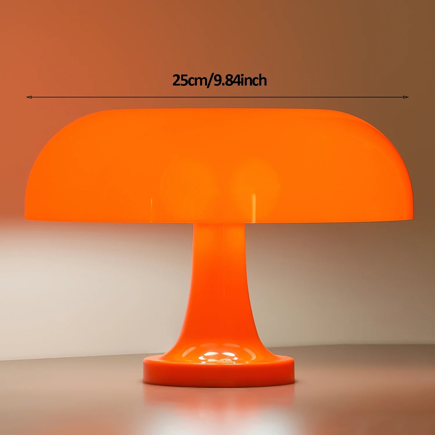lampe champignon orange